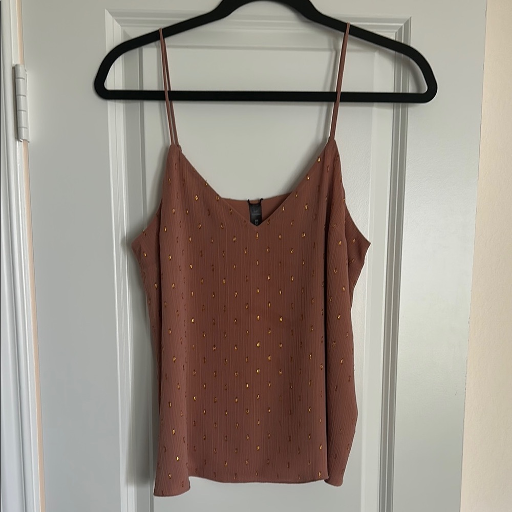 Express Pink with Gold details Sleeveless Camisole